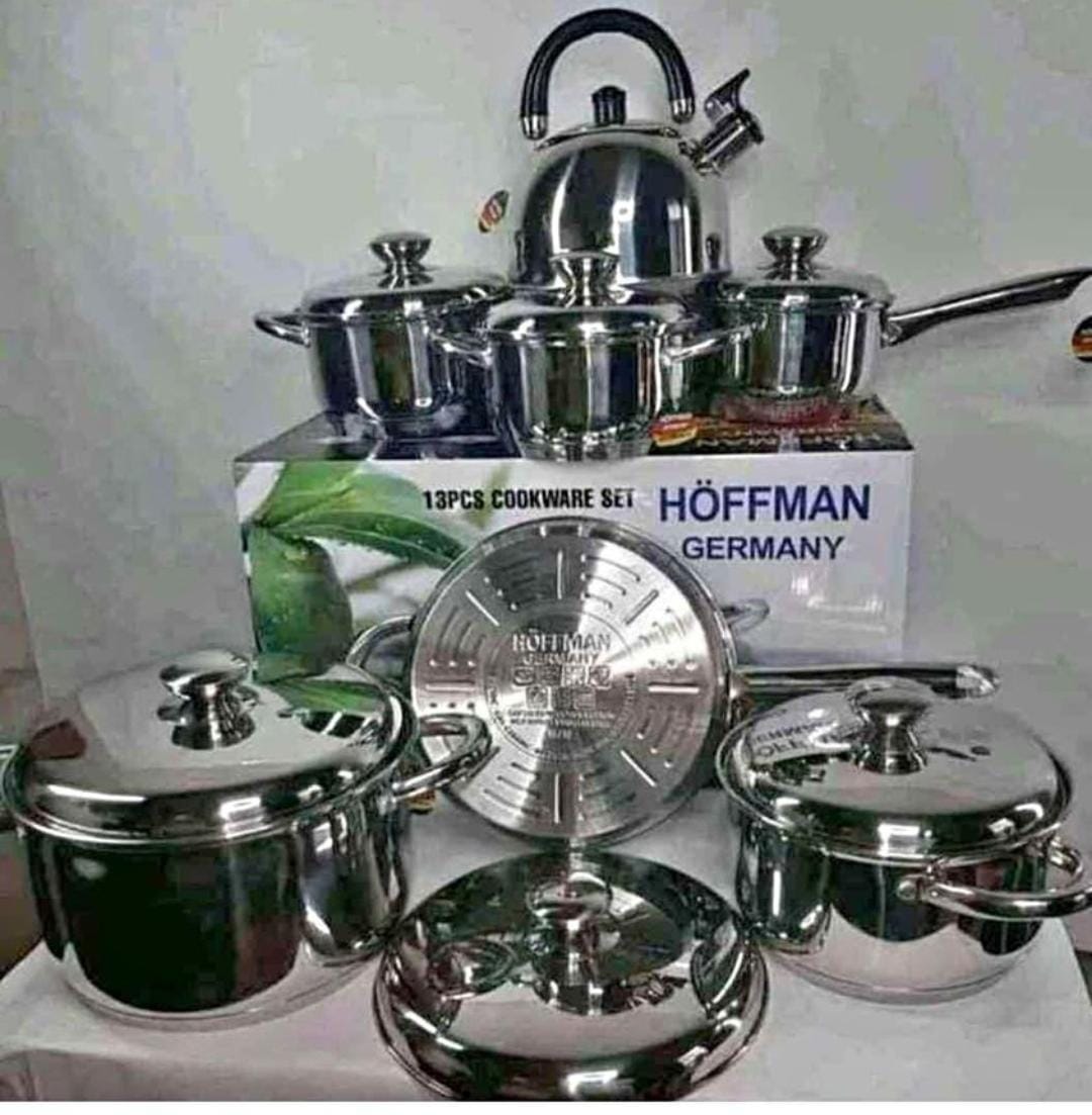 Juego Ollas Acero Quirurgico Bateria Cocina 12pz Hoffman - Megatronics  Electrodomésticos
