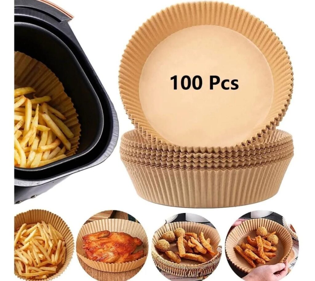 Papel Encerado Para Olla Freidora, Air Fryer X 100 Unidades Mundo Tecnológico Express