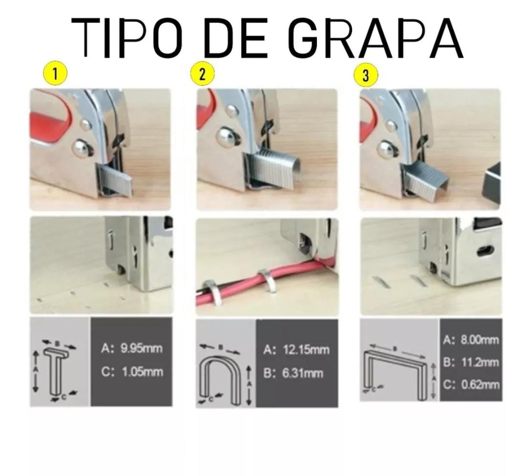 GRAPADORA Tapicero Manual Acero para Grapas de 4-14 MM