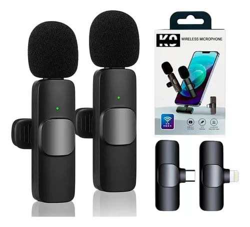 Microfono Bluetooth K9 Por 2 Unidades Portatil, Tipo C, lightning