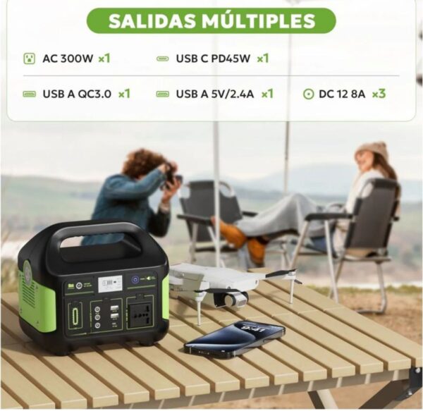 Subestación de Energía 300W Generador Solar Portátil - Image 6