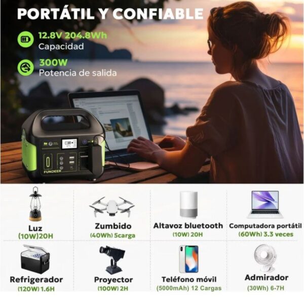Subestación de Energía 300W Generador Solar Portátil - Image 5