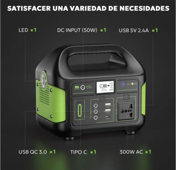 Subestación de Energía 300W Generador Solar Portátil - Image 4